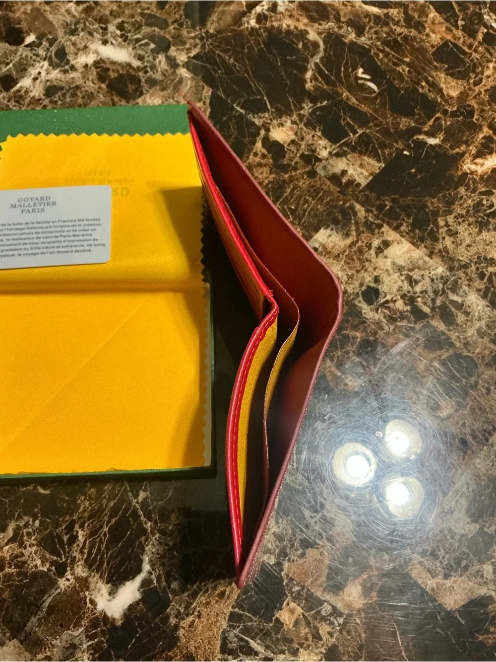 Goyard Red Leather Wallet